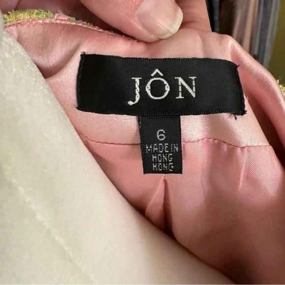 Teri Jon Pink and Green Pastel Vintage tweed suit 💐🐇 Easter - Picture 5 of 5